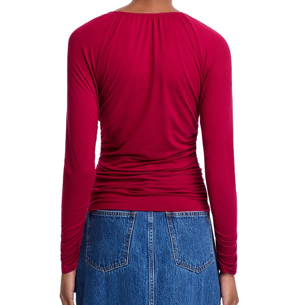 Aqua Ruby Ruched Top - Picture 2 of 3